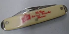 VINTAGE SCHLITZ ADVERTISING USA POCKET KNIFE THE BEER THAT MADE MILWAUKEE FAMOUS