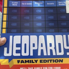 Jeopardy! Family Edition Board Game New Distressed Box
