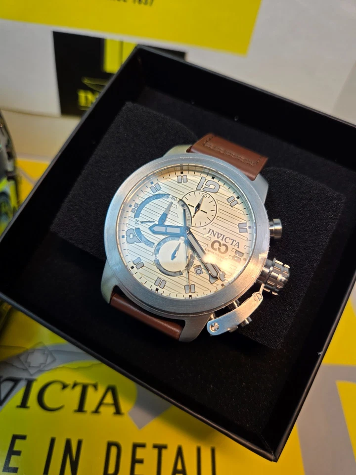 Reloj Invicta Hombre Colección Corduba Cuero Marrón - 46mm - Caja Acero ¡NUEVO! Foto 4 de 4