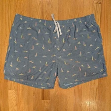 Chubbies Mens Dogs Surf Surfing Swim Trunks Lined 2XL 5.5" Inseam All Over Print