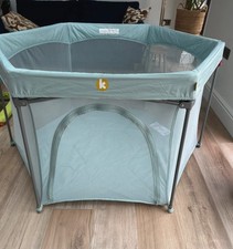 Koo-di Folding Playpen Duck Egg Blue Baby Play Pen with Carry Bag