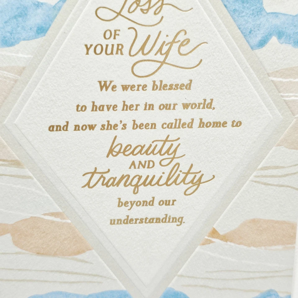 Hallmark Sympathy Greeting Card 5x7 Loss of Wife Called Home Tranquility - Image 3 of 4
