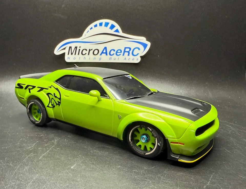Used Green Limited Edition Mini-z MR03EVO Dodge Challenger SRT Hellcat - Image 2 of 4