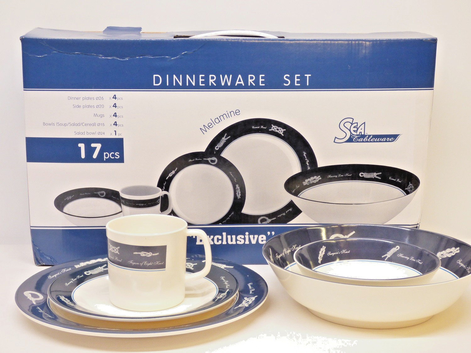 Geschirr Maritimes Melamin Campinggeschirr Tassen Teller Gläser Sea Exclusive
