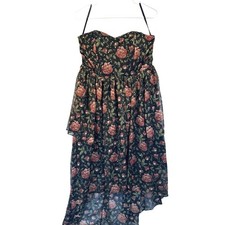 Maxi Vestido Forever Único Sin Tirantes Hada Brujo Baile de graduación Rosas Transparentes Talla 8
