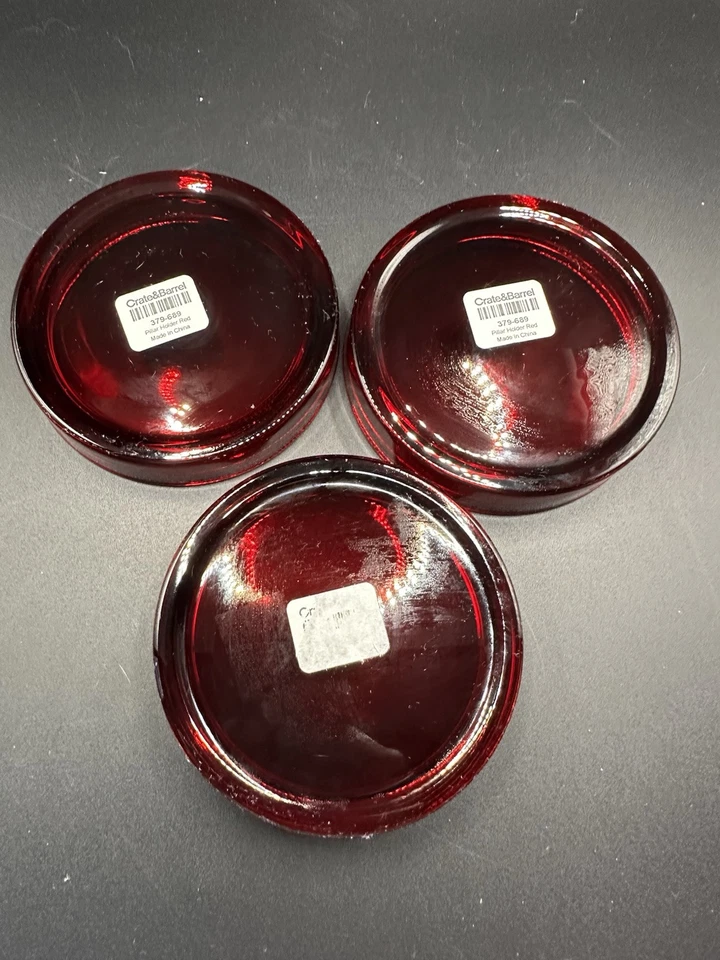 Ящик и бочка красный стеклянный подсвечник стойка держатель комплект -3 - Изображение 3 из 4