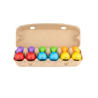 NINO Percussion buntes Egg Shaker Set, 12-teilig Musikinstrument