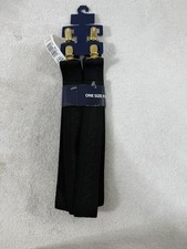 Dockers Adjustable Clip-On Elastic Suspenders Black One Size S - XL