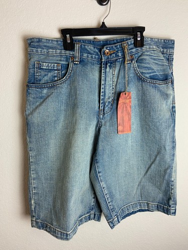 Urban Up Pipeline Mens Premium Denim Short Blue Size 34 Cotton Button Zip NWT - Picture 2 of 7