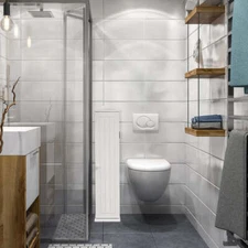 NNECW Bathroom Storage Cabinet with 3 Detachable Shelves for Bedroom/Living Room