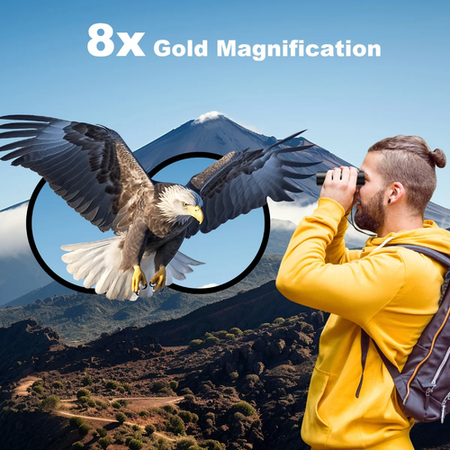 Compact Waterproof 8X21 Binoculars for Adults & Kids - Ideal for Outdoor Activit - Imagen 2 de 12