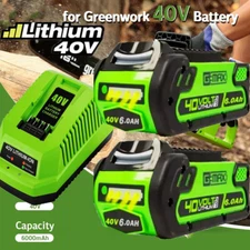 For Greenworks G-MAX Lithium Battery / Charger 29472 29462 29252 20202 40 Volt