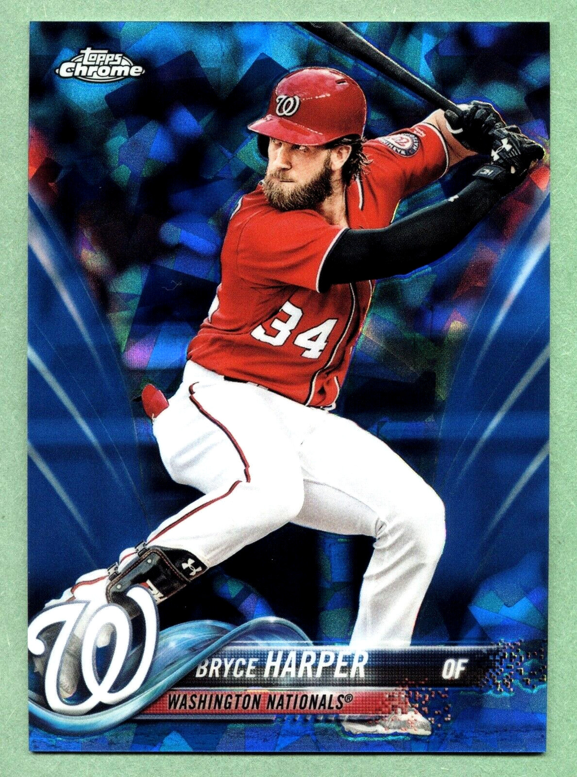2018 TOPPS CHROME SAPPHIRE BRYCE HARPER SAPPHIRE REFRACTOR PARALLEL PHILLIES 351