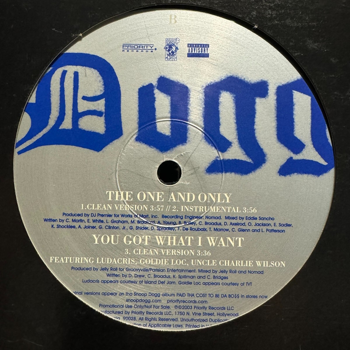 SNOOP DOGG - LOLLIPOP / THE ONE & ONLY (12