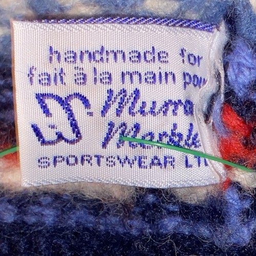 De Colección Murray Merkley Gorro Toque Lana Tejido Esquí Sombrero Azul Nórdico Hecho en Canadá - Imagen 14 de 18