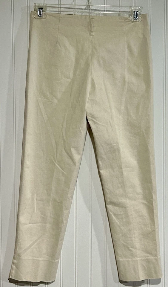 Pantalones Amina Rubinacci Mujer Beige Cherie C Pantalones Italianos Talla 44/8 EE. UU. Foto 3 de 3