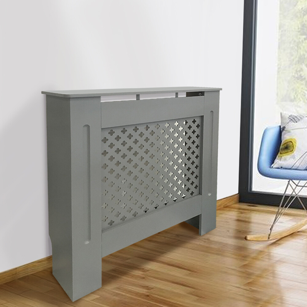 Grey Traditional Radiator Cover Vertical Horizontal Cabinet MDF Grill ...