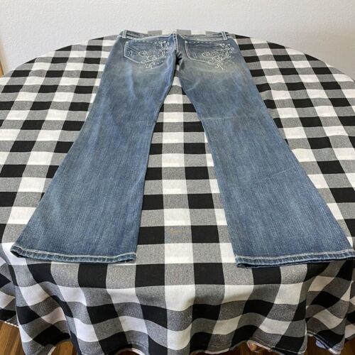 Rock 47 Wrangler Ultra Low Rise Jeans Größe 7 x 34 Long Tall Stretch verziert - Bild 5 von 15