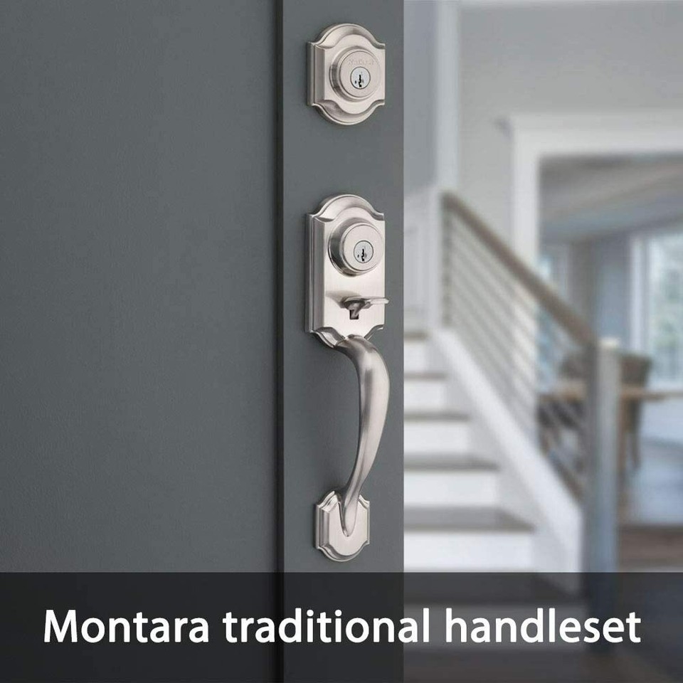 *2Packs* Kwikset Montara X Juno Knob SmartKey Deadbolt Satin Nickel