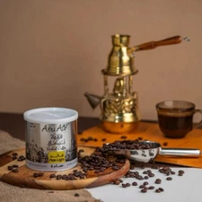6Pack Arabic cafe Or 4X250g+Pot+Cofe maker Abu Auf Turkish coffee plain&Cardamom