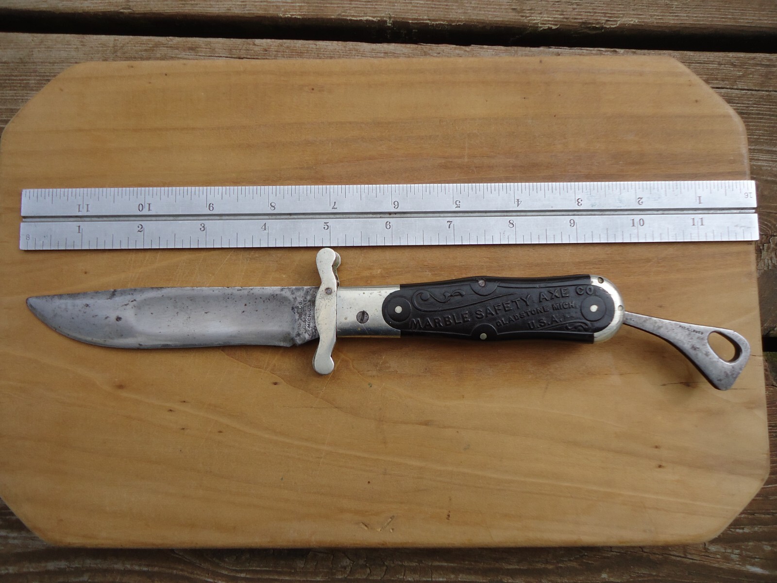 VINTAGE MARBLES KNIFE SAFETY FOLDER