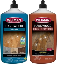 Hardwood Floor Cleaner and Polish Restorer Combo - 2 Pack - High-Traffic Hardwoo