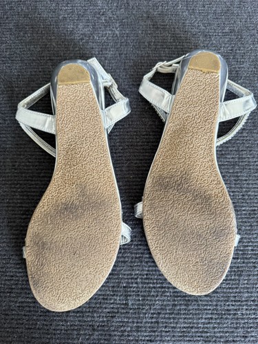 Obsessed Silver Flat Shoes Sandals - Picture 6 of 6