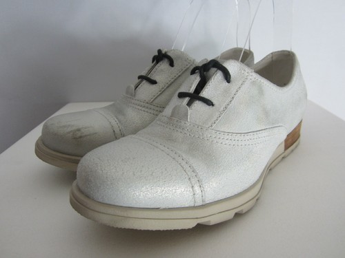SOREL Major Oxfords Womens 7 M Gray Sea Salt Cloud Leather EU 38 NL2231-125 - Picture 2 of 11