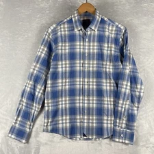Untuckit Shirt Mens Small Plaid Long Sleeve Flannel Button Outdoors Cabincore