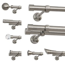 Bastone per tende bastone per tende 19 mm 1 passante/2 passanti acciaio inox design metallo