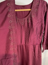 Readymade Indian Wedding Party Wear Silk Long Gown with Stone Work  Dupatta