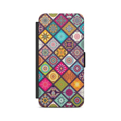 Mandala Muster buntes Muster Flip Wallet Handyhülle für iPhone Modelle