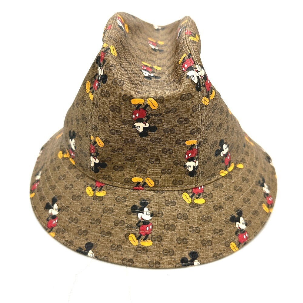 Gucci Authentic Disney Baseball Cap Hat Mickey Mouse Beige Black 