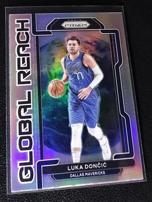 2021-22 Panini Prizm #4 Global Reach Silver Prizm Luka Doncic