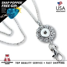 Floral Elegance Snap Lanyard/27" Necklace with Clip