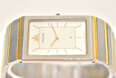 Vintage Seiko CREDOR 8420-6400 22K SGP Square Women's Quartz Watch