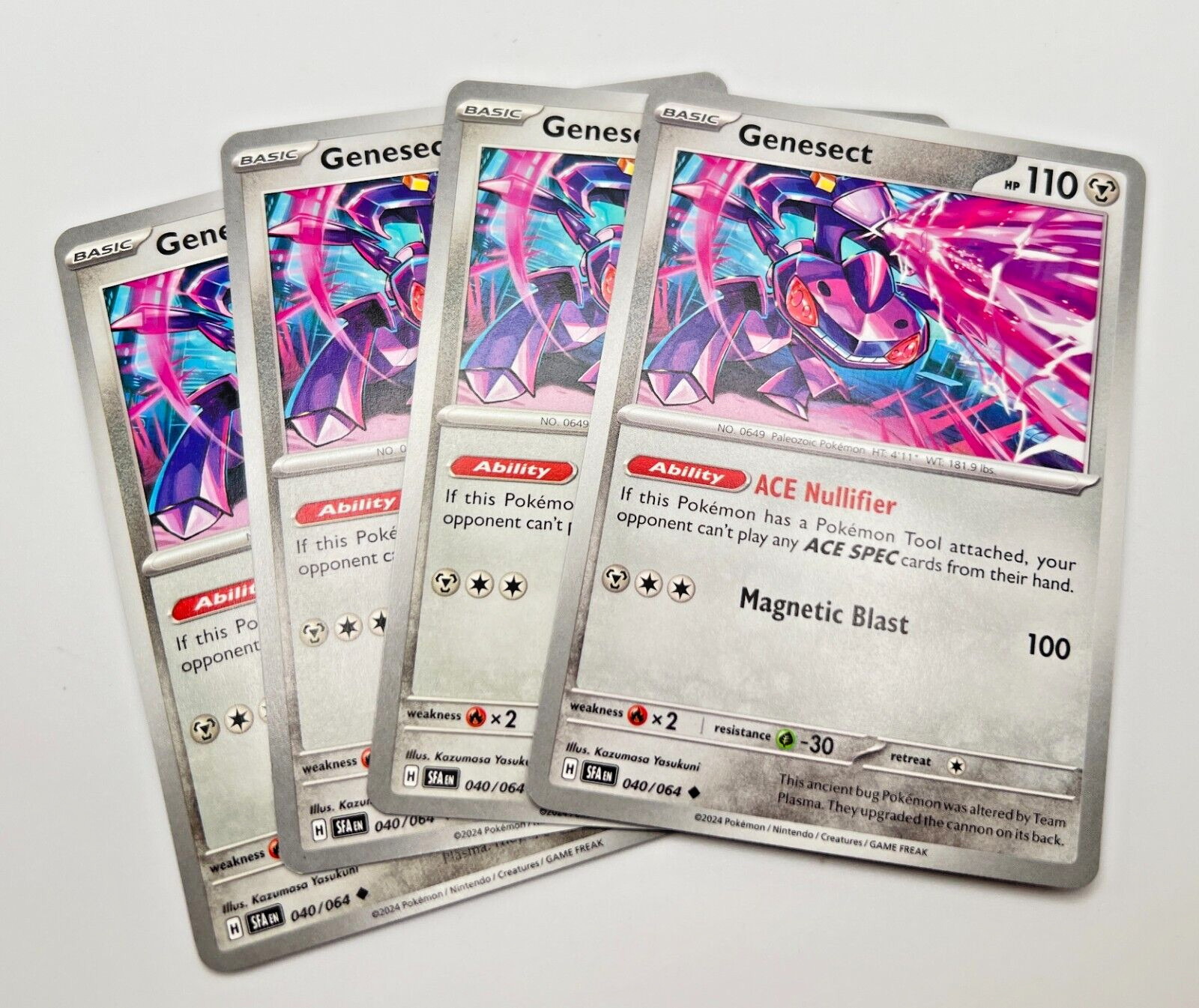 Pokémon Card Shrouded Fable 2024 Playset Genesect 040/064  x4 4x