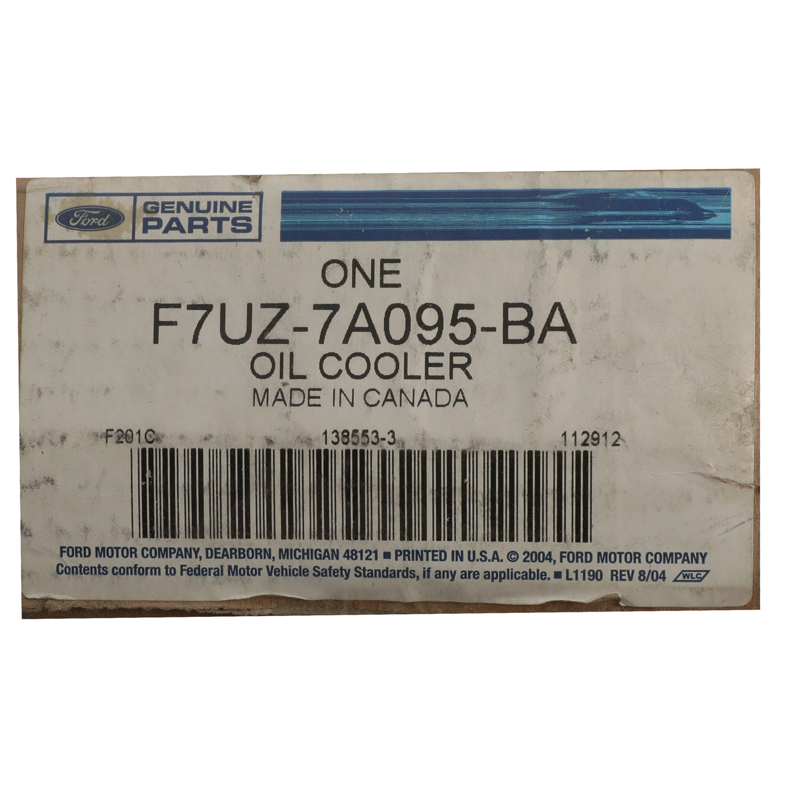 NEW OEM Ford 19972004 E150 E250 E350 Transmission Oil Cooler F7UZ7A095BA eBay