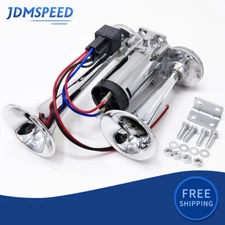 12V Dual Trumpets Super Loud Car Electric Horn Truck Boat Train Speaker 600DB