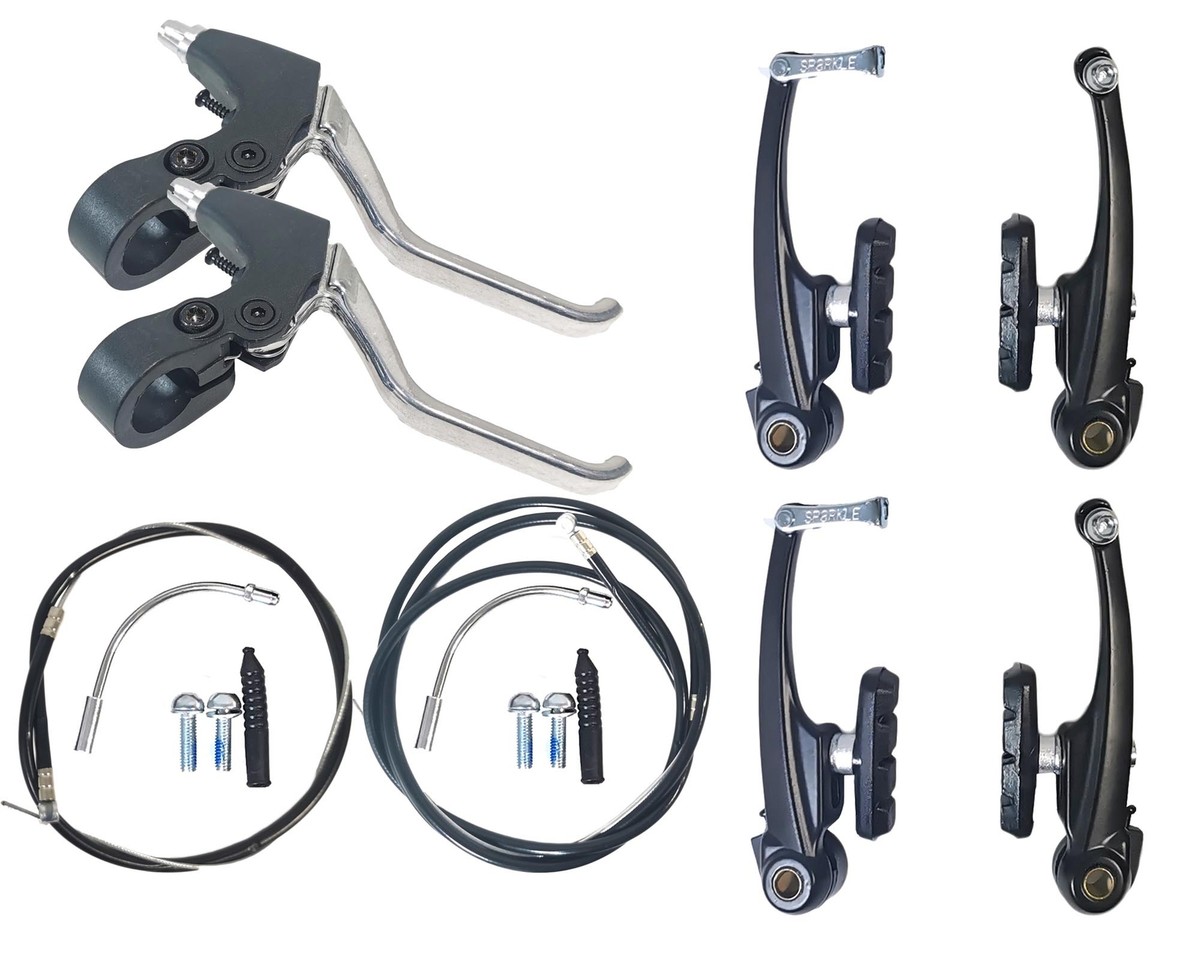 Chooee Mountainbike V-Brake Set – Leichte Felgenbremsen Vorne & Hinten Mit Einstellbarer Federspannung