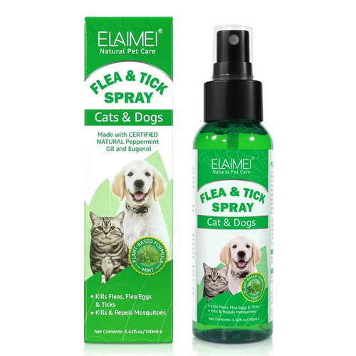 Natural Flea & Tick Spray for Dogs & Cats 100ml with Peppermint Oil