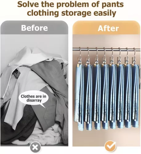 New 10PCS Space-Saving Clothes and Hat Storage Hook, Anti-Rust Clip Space-Saving - Picture 3 of 11