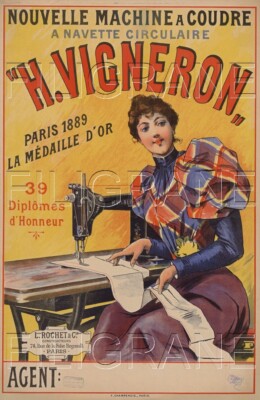 H. WINZERON NÄHMASCHINE Rbxo - POSTER HQ 40x60cm eines VINTAGE POSTERS