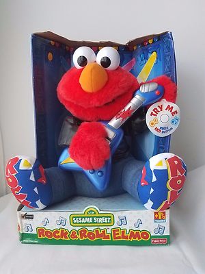 Rock & Roll Elmo doll, by Fisher Price in 1998, still in the box