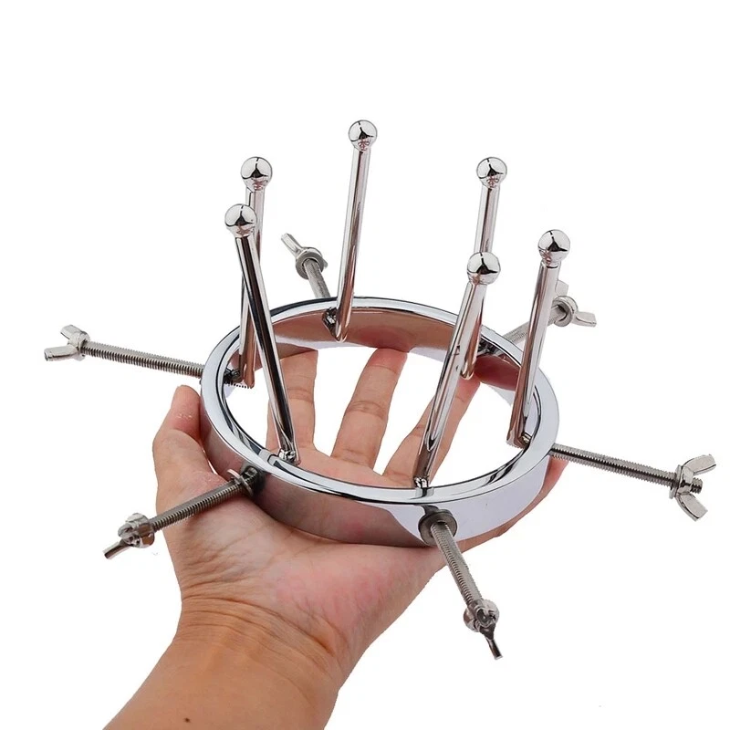 Metal Extremo Enorme Enchufe Anal Pierna Abierta Estirador Vaginal Espéculo Butt Plug Juguete Foto 2 de 4