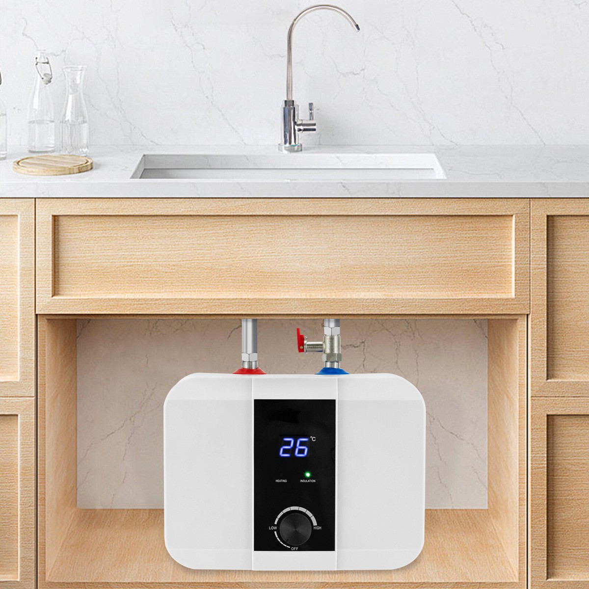 6L Electric Tank Hot Water Heater Bath Under Sink Mini Tank Water