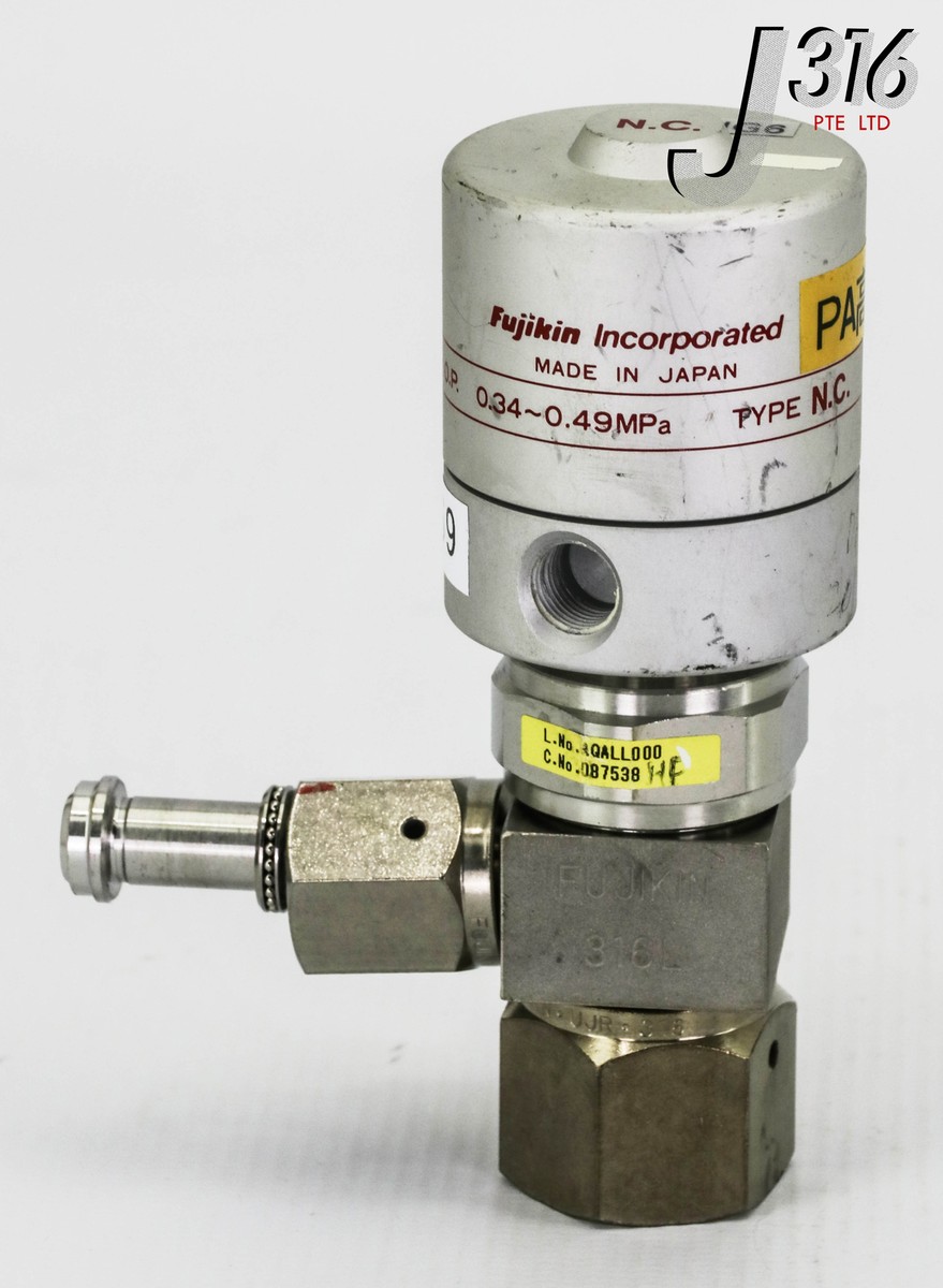 13869 FUJIKIN DIAPHRAGM VALVE, TYPE N.C., O.P. 0.34~0.49MPA 087538