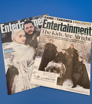 Entertainment Weekly Magazine Game of Thrones Nov 9, 2018 and Cover May 31, 2019
