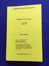 MUSIC OF THE SWAMP - UNCORRECTED PROOF SIGNED BY LEWIS NORDAN   