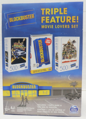 BLOCKBUSTER Set ( 2 Puzzles and 1 Game)   Back to Future II/Animal House  Sealed